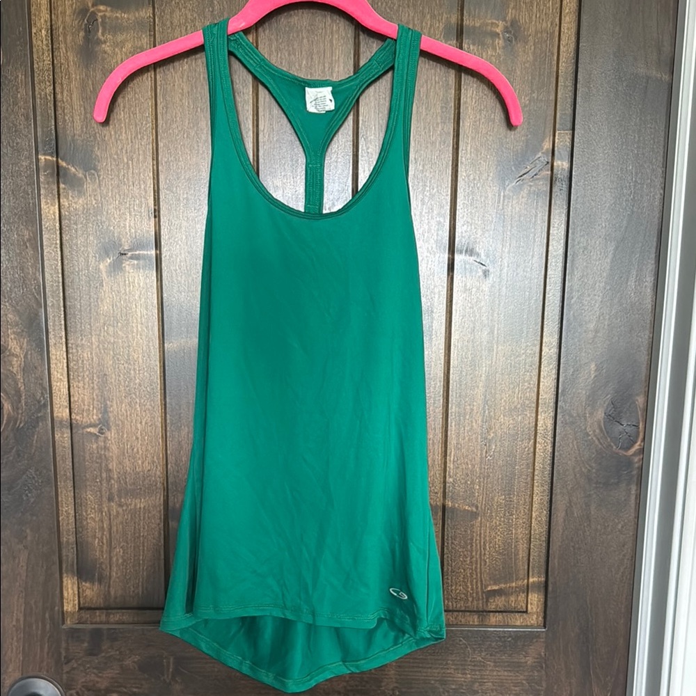 Champion Duo Dry Green Racerback Tank Top Size XS